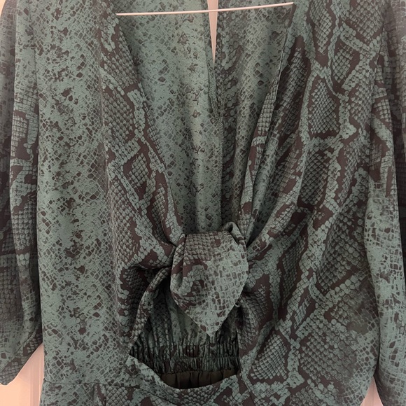 Buddy Love Green Snake Print Mini Dress - Picture 2 of 7